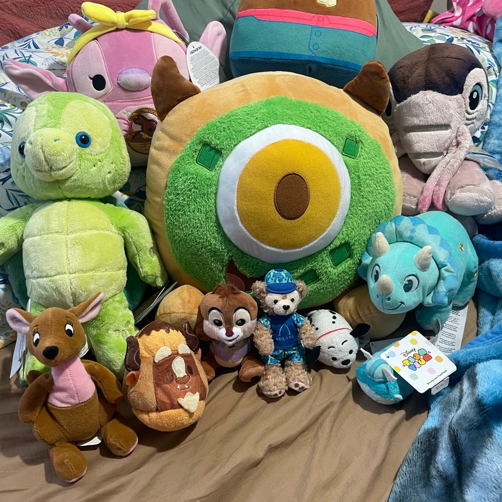 Green and Yellow Plush Monster Toy